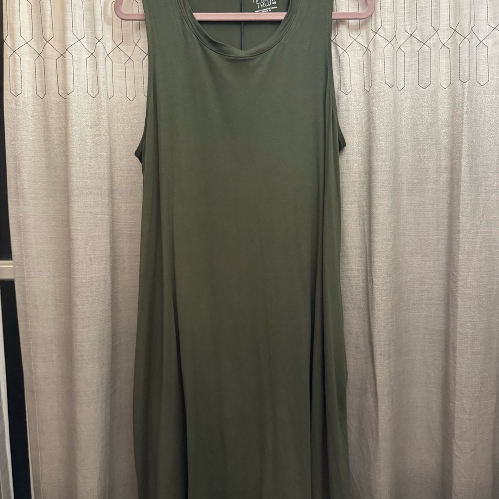 A New Day Women’s Forest Green Maxi Dress With Huge Pockets